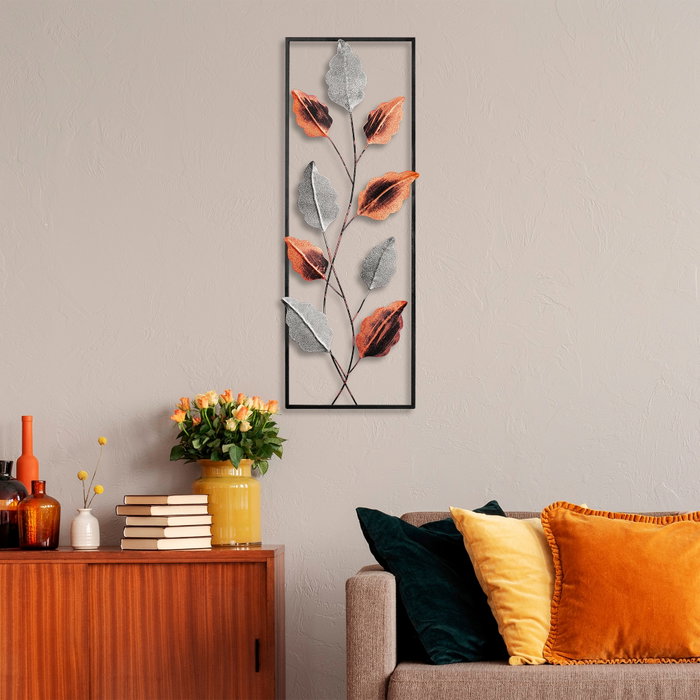 Wallity Fagus Escultura de Pared de Metal Multicolor
